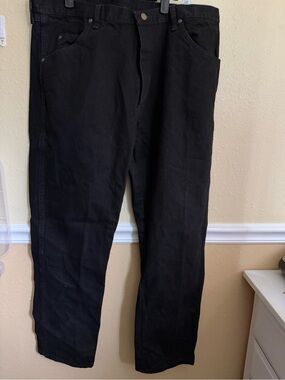 Wrangler Black Straight-Leg Jeans